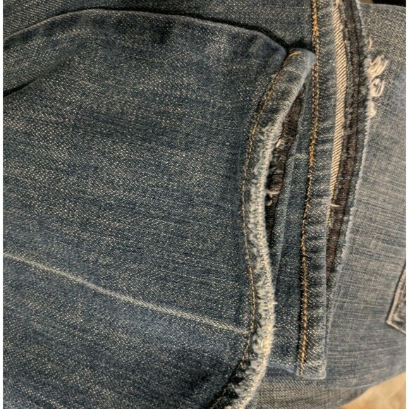 7 for all Mankind Boot Jeans  Women's Size 26  Lowrise 'A' Pocket w Rhinestones - Picture 9 of 15